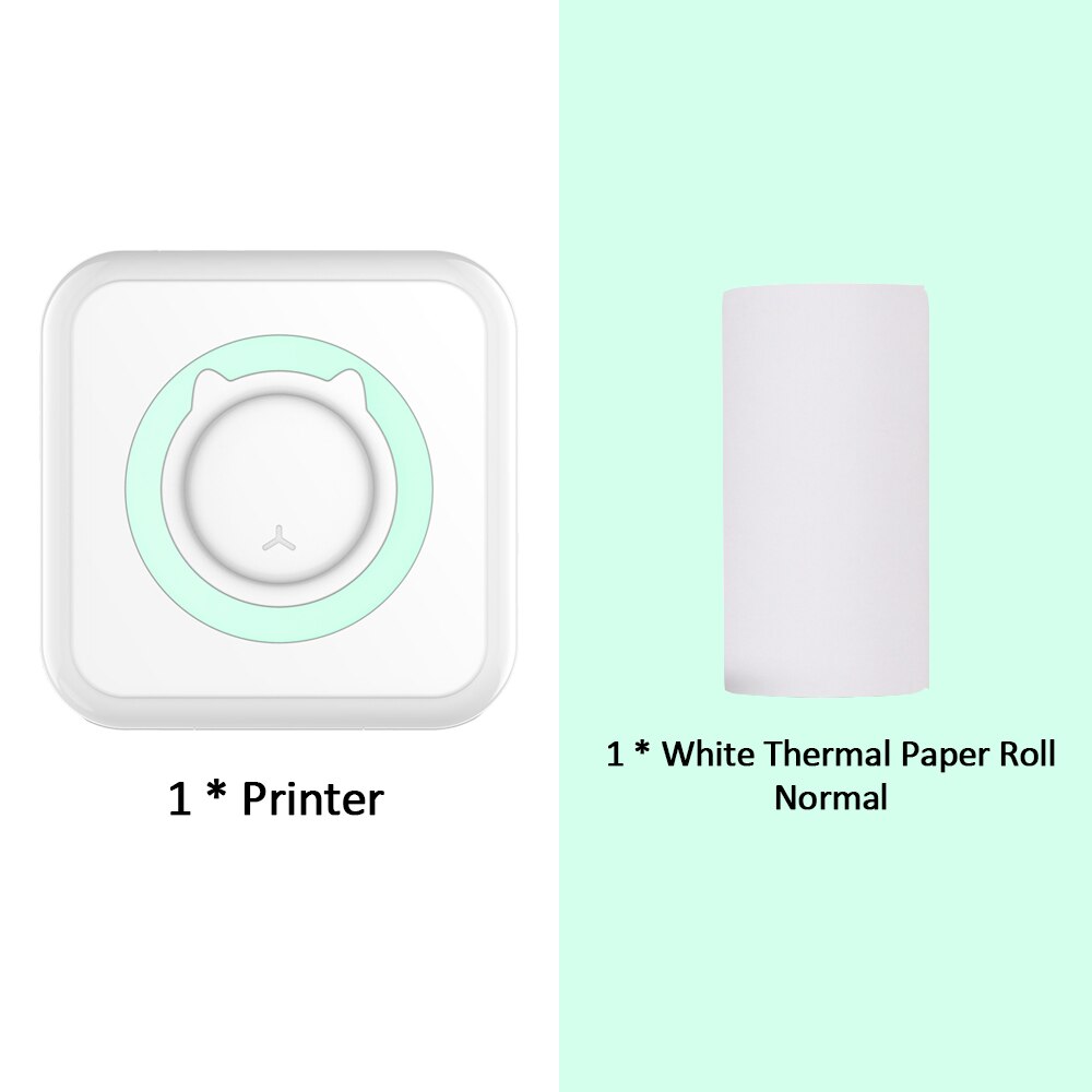 VIP LINK Pocket Thermal Printer Portable 200dpi Photo Label Memo List Printing Wireless Printer: Green