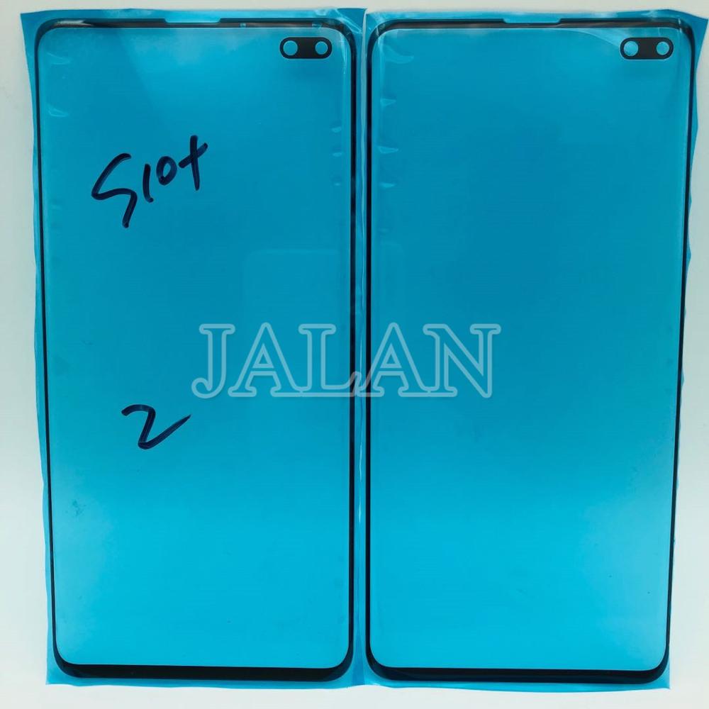 5 stk lcd skærm glas til samsung  s10 plus lcd reparation  g975 touch screen front out glas udskiftning