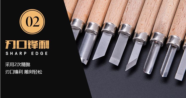 Utility Mes Houtsnijwerk Mes Hoofdstuk Beitel Set SK2 Legering Mes Beuken Handvat