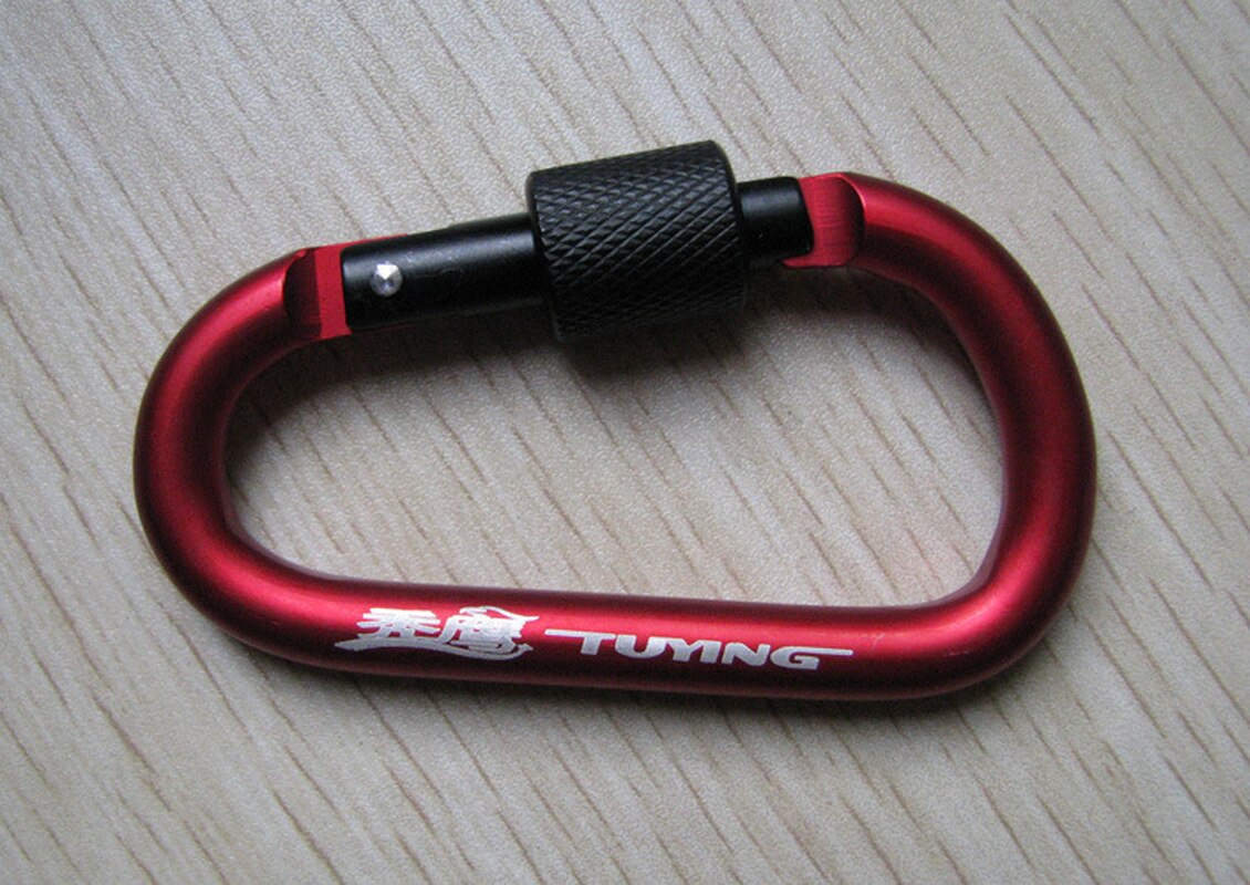 8cm Aluminum Carabiner D-Ring Key Chain Clip Camping Keyring Snap Hook Outdoor Travel Kit