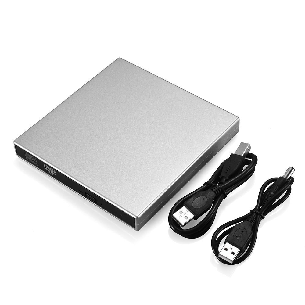 Unidad óptica de DVD externa USB 2,0, reproductor de CD/DVD-ROM, quemador de CD portátil Delgado, lector de grabadora portátil para iMac y portátil