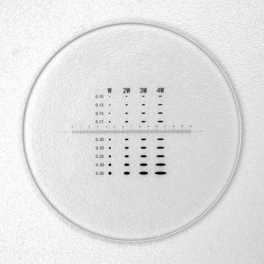 Micrometer Point Gauge Ruler Scale DIV=0.1 mm for Microscope Magnifying Glass Dots Checking