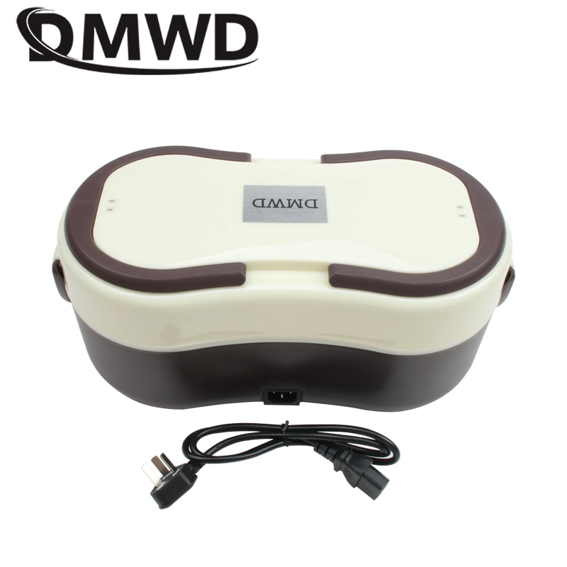 Fiambrera eléctrica DMWD para calentar arroz, Mini Porrdige, olla lenta, vaporera, fiambrera, calentador de sopa, comida de acero inoxidable, contenedor
