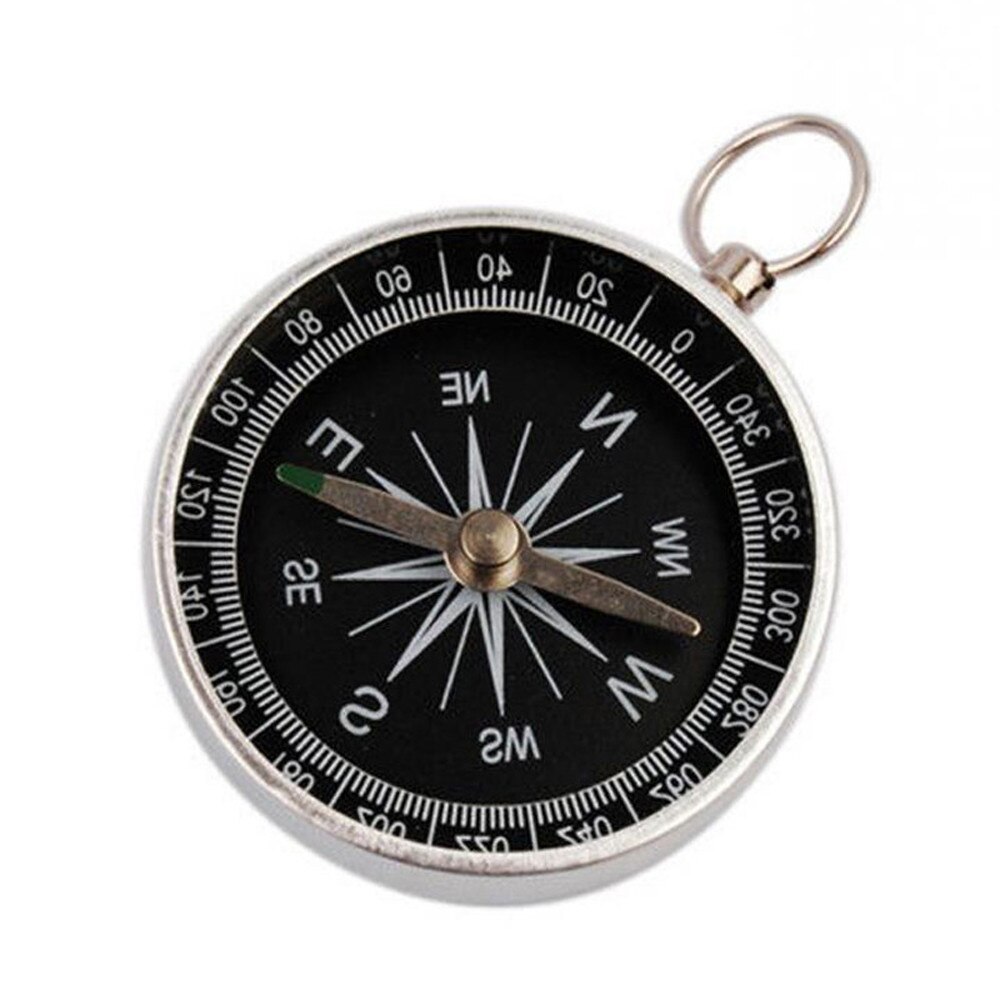 1pcs Portable Aluminum Lightweight Emergency Compass Outdoor Survival Compass Tool Navigation Wild Climbing Tool Black