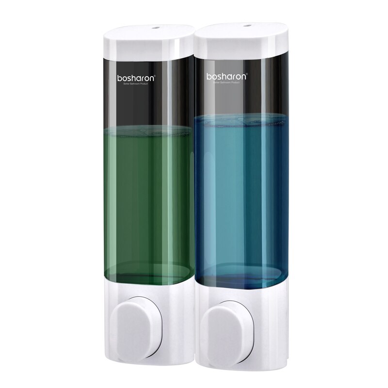 Einzigen Doppel verdreifachen 300ml Seife Spender Zauberstab-montieren Dusche Schlecht Shampoo Spender Flüssigkeit Seife Container Schlecht Zubehör: Weiß doppelt