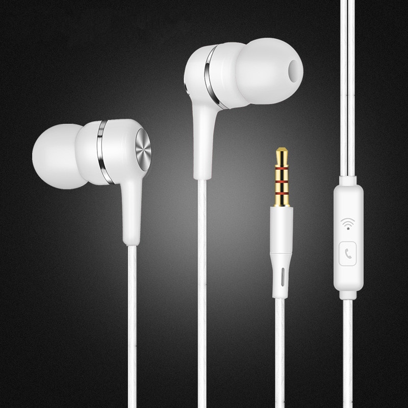 Nuovo frutti Colorati in-orecchio Auricolare Bianco per Samsung galassia S6 cablata Cuffie con Microfono 3.5mm Jack per Cuffie per il Telefono Cellulare