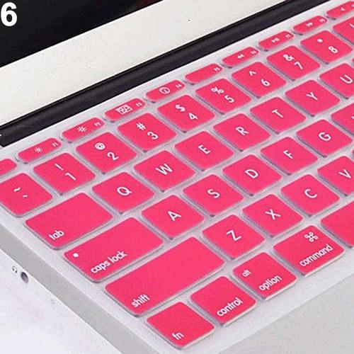 Silicone Laptop Keyboard Membrane Waterproof And Dustproof Easy To Clean Protective Film For Macbook Laptop Notebook: Pink