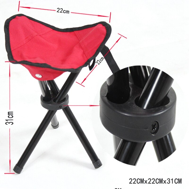 Folding Chair Triangle Furniture Accessories For Beach Fishing Camping Portable Iron Canvas Outdoor Stool