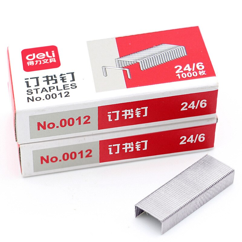 Deli 0012 Staples 1box 24/6 General-purpose Staples No. 12 Staples Learning Office Supplies Books Nails