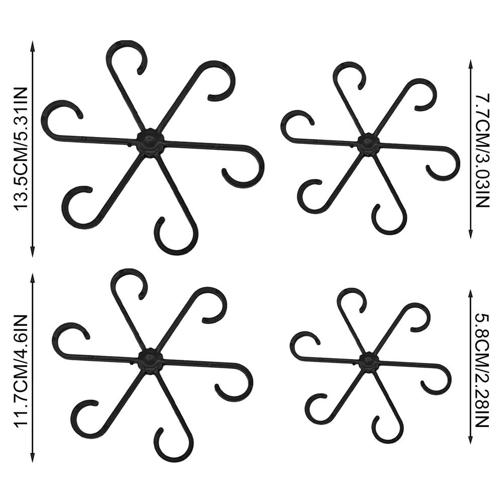 4 szt. Uchwyty na łodygi dla roślin pnących rośliny doniczkowe wsporniki łodyg ogrodowe klipsy mocujące robić podpierania roślin winorośli Alocasia Monstera: czarny