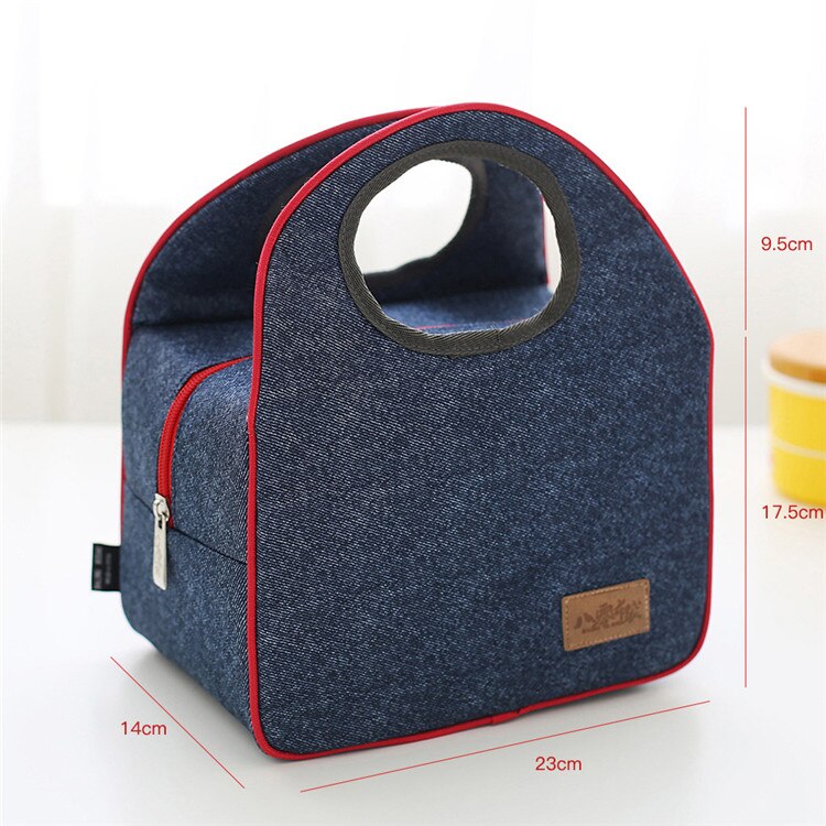 Mittagessen Tasche Neue Thermische Isolierte Lunch Box Tasche Kühltasche Bento Beutel Mittagessen Behälter Schule Lebensmittel Lagerung Taschen: 80033