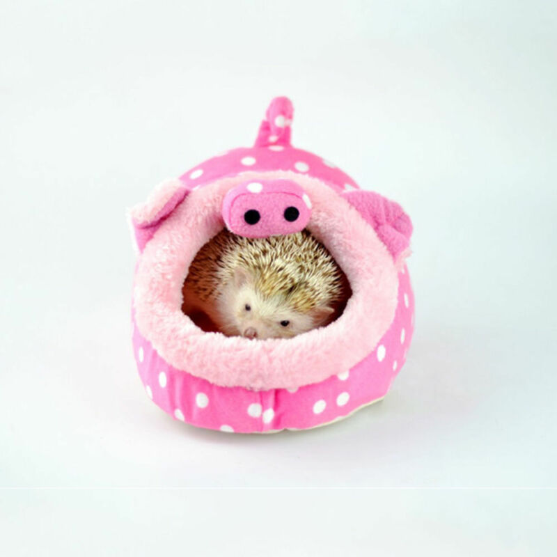 Maison pour animaux de compagnie, cochons d'inde, furets, hamsters, hérissons, lapins, rats hollandais, lit super chaud pour petits animaux: L / Cochon