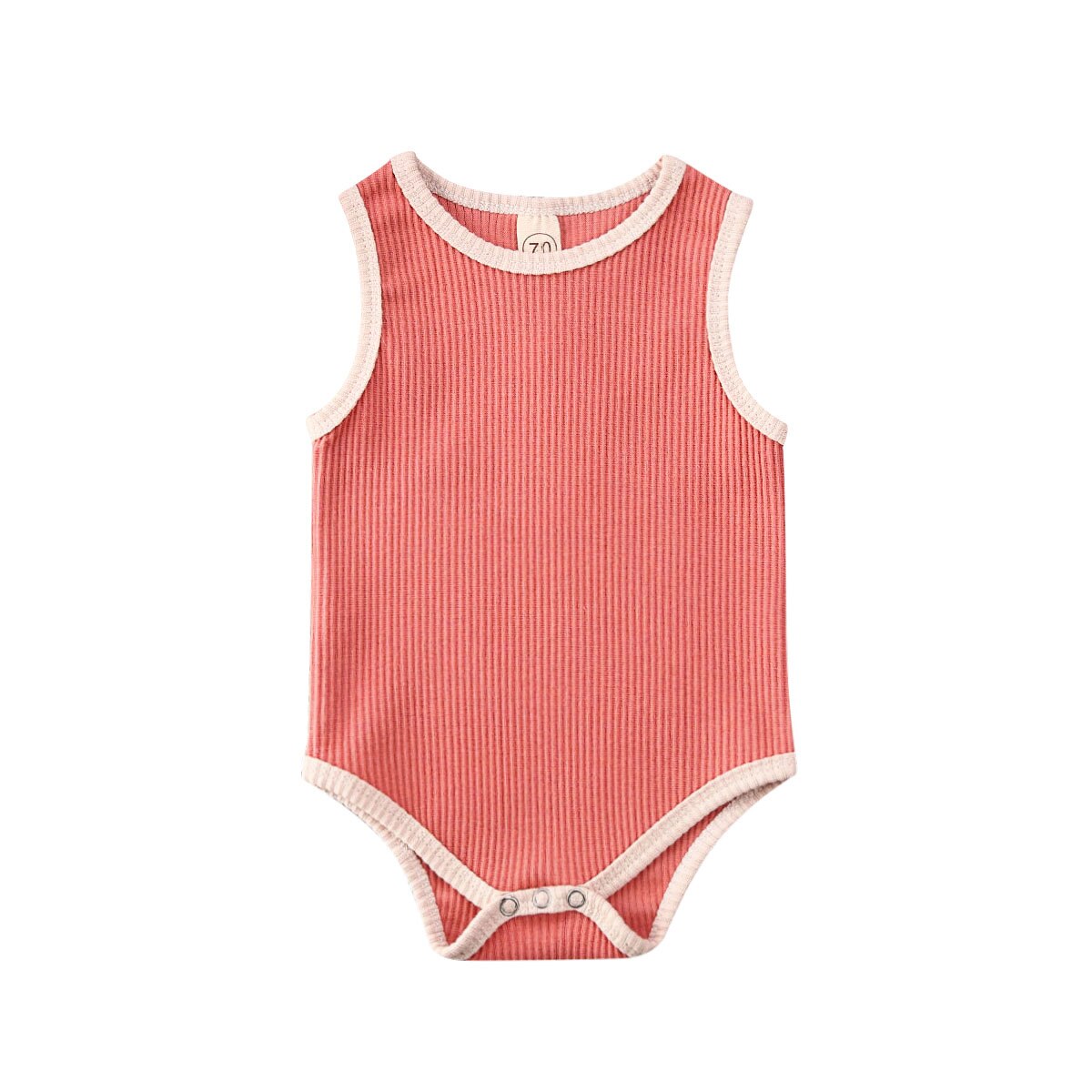Vauvan kesävaatteet vauva vauva poika tyttö vaatteet hihaton haalari resori body kiinteä asu 3-24m: Punainen / 9m