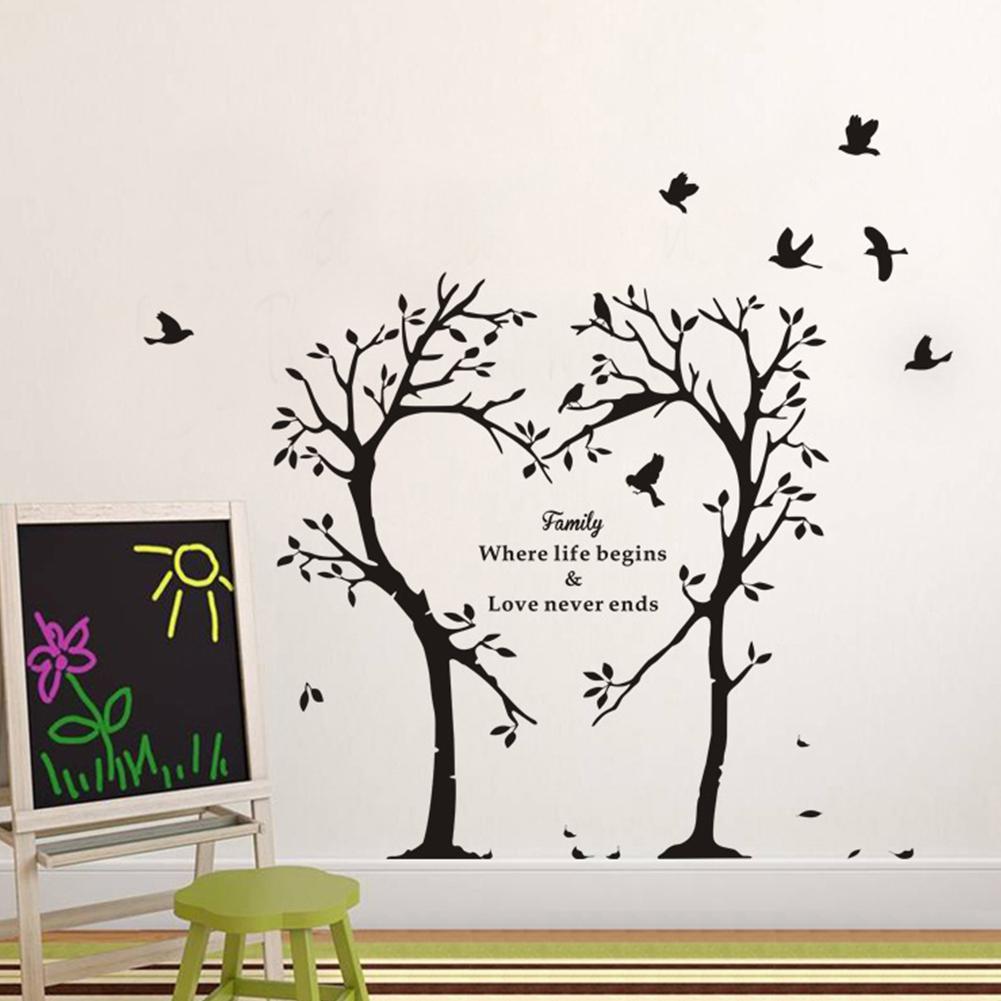 LanLan Removable Family Loving Heart Tree Quotes Wall Sticker Art Living Room Decals Home Decor