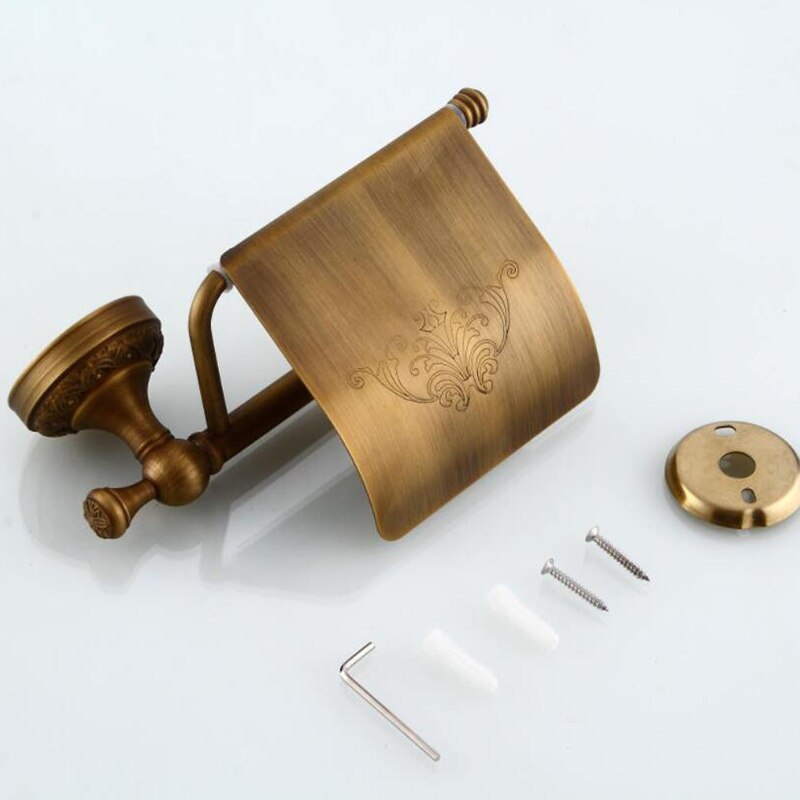 Carta Cremagliera in Ottone Massiccio Bronzo Antico anello di Tovagliolo di Carta Rotolo di Carta Cremagliera Cremagliera Della Parete Accessori per il Bagno Cremagliera Del Tessuto