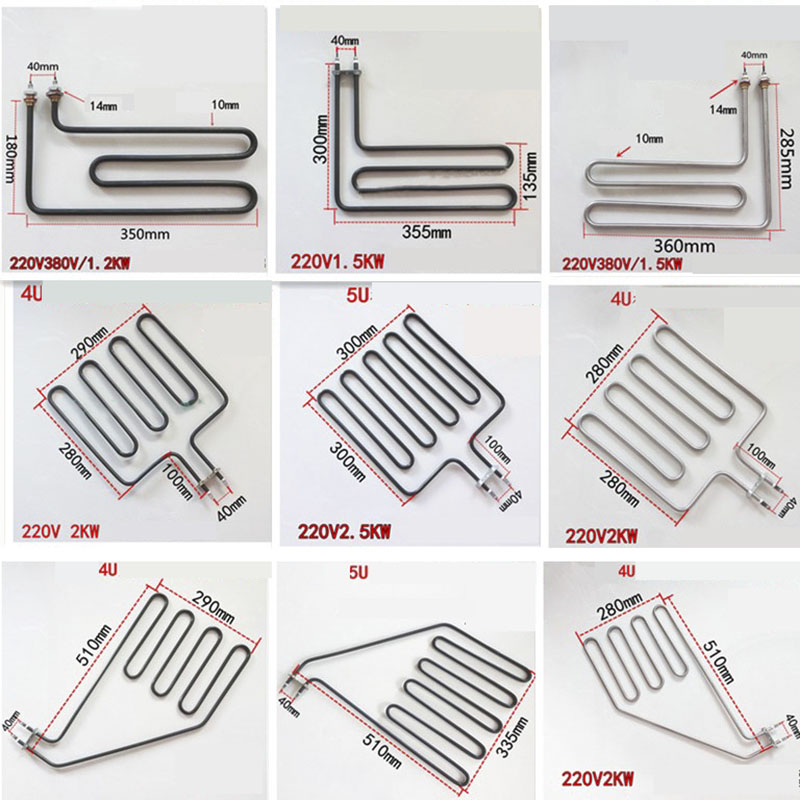 Éléments chauffants en ligne pour Sauna, en acier inoxydable, tube chauffant électrique, insertion Oblique