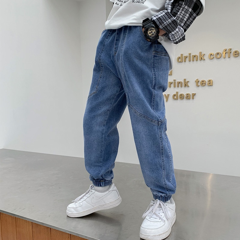 Classique enfants jean pour garçons Denim pantalon Jeans décontractés pantalon garçon vêtements printemps automne survêtement pantalon 5 6 7 8 9 10 11 12 ans