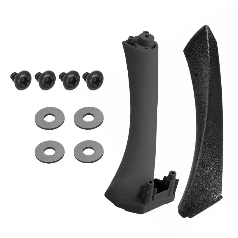 2 Pcs Rechts Links Side Inner Voordeur Panel Handvat Pull Trim + Cover Voor Bmw E90 E91 3 Serie auto Interieur Accessoires: Black Left