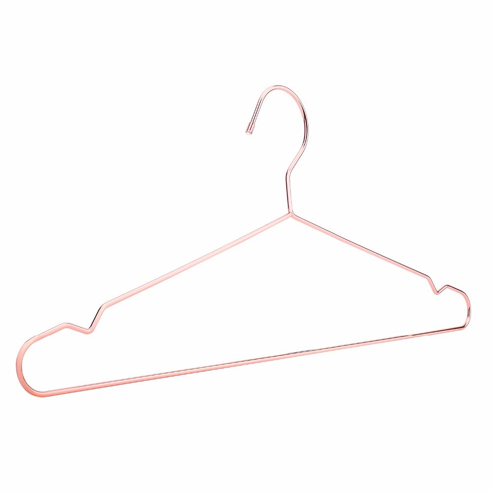 Hangerlink rosa guld metal tøj skjorter bøjle med rille, kraftig stærk bøjle, jakkesæt bøjle  (20 stk/parti)