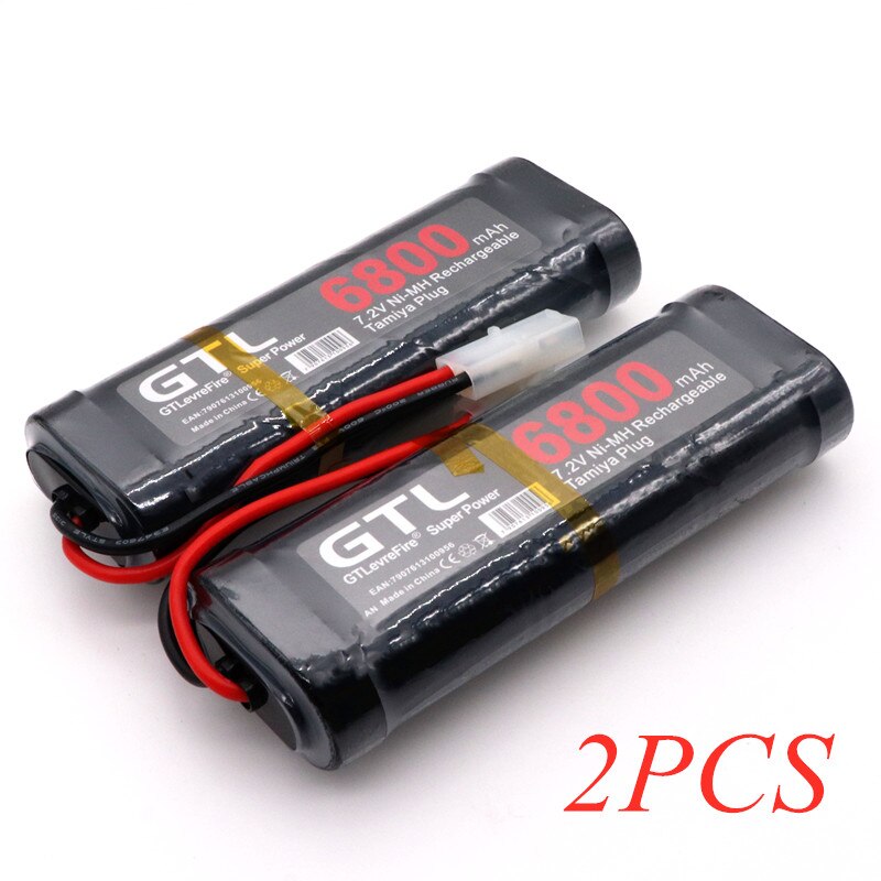 Original 7.2V Battery 6800mah NiMH Batteries Pack For RC Car Truck Buggy Boat Tank Ni-Mh Baterias gray supper power: White