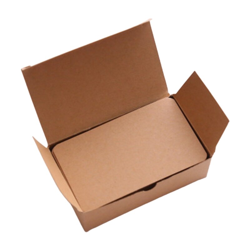 100 Sheets of Kraft Paper Card Blank Business Card Message Memo Party Thank You Card Label Bookmark Name Card: Broen