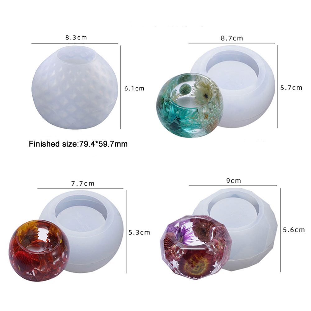 Silicone World Silicone Mold DIY Epoxy Resin Candle Holder Mould Aromatherapy Candle Molds Clay Plaster Mould Glue Mold