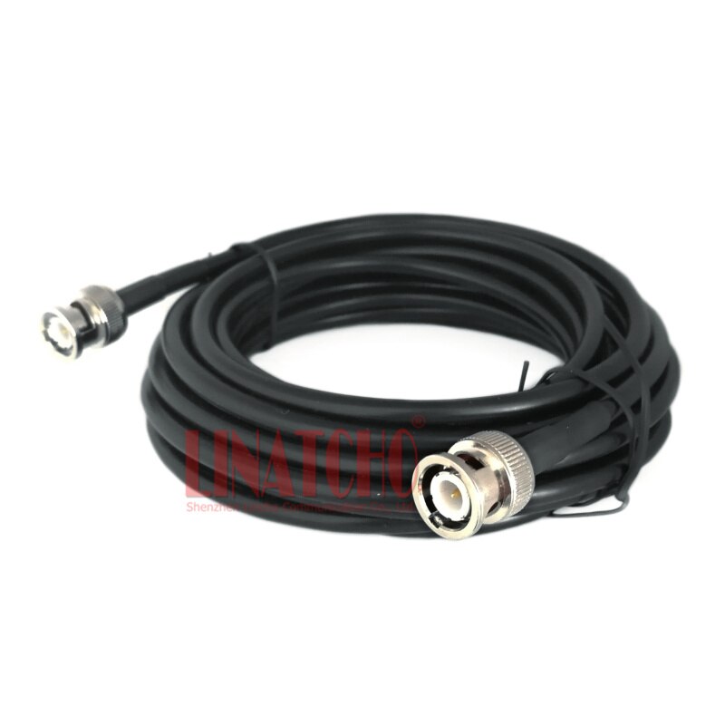 5 metros RG58U bnc coaxial RF macho a bnc macho conector CCTV cable de conexión