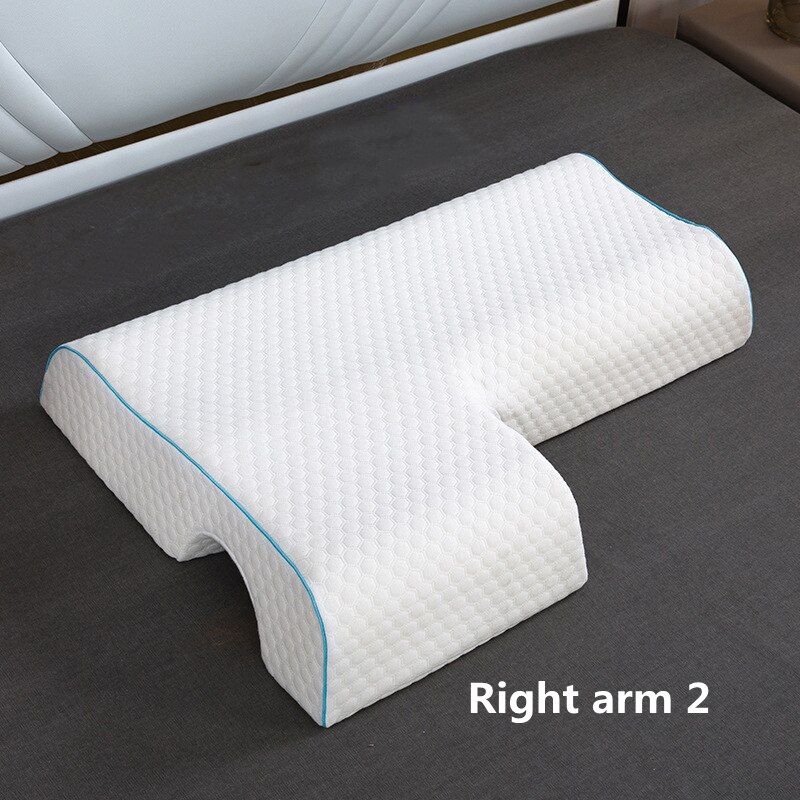 Couple Pillow Rebound Pressure with arm hole Health Neck Pillow with Multifunction Dead Arms Couple Pillow Office Napping: Right arm 2