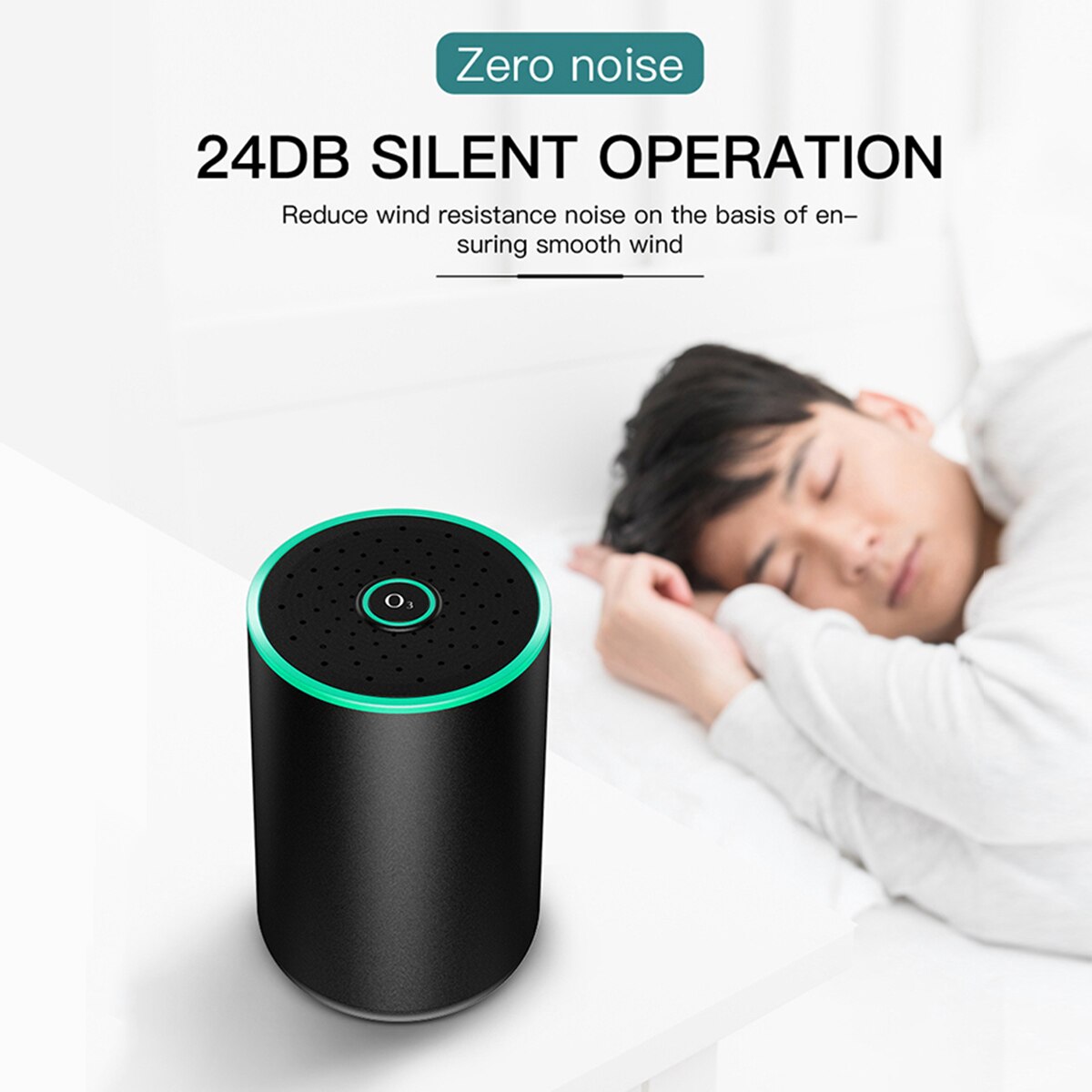 Generador de ozono USB de 800mA, máquina de desinfección de ozono, purificador de aire doméstico para coche, 50 mg/h, Humidificador ambientador automático para coches