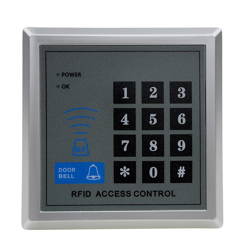 Electric Door Access Control System Kit Power Supply RFID Proximity Door Entry keypad ID Card Password System Door Locks Button