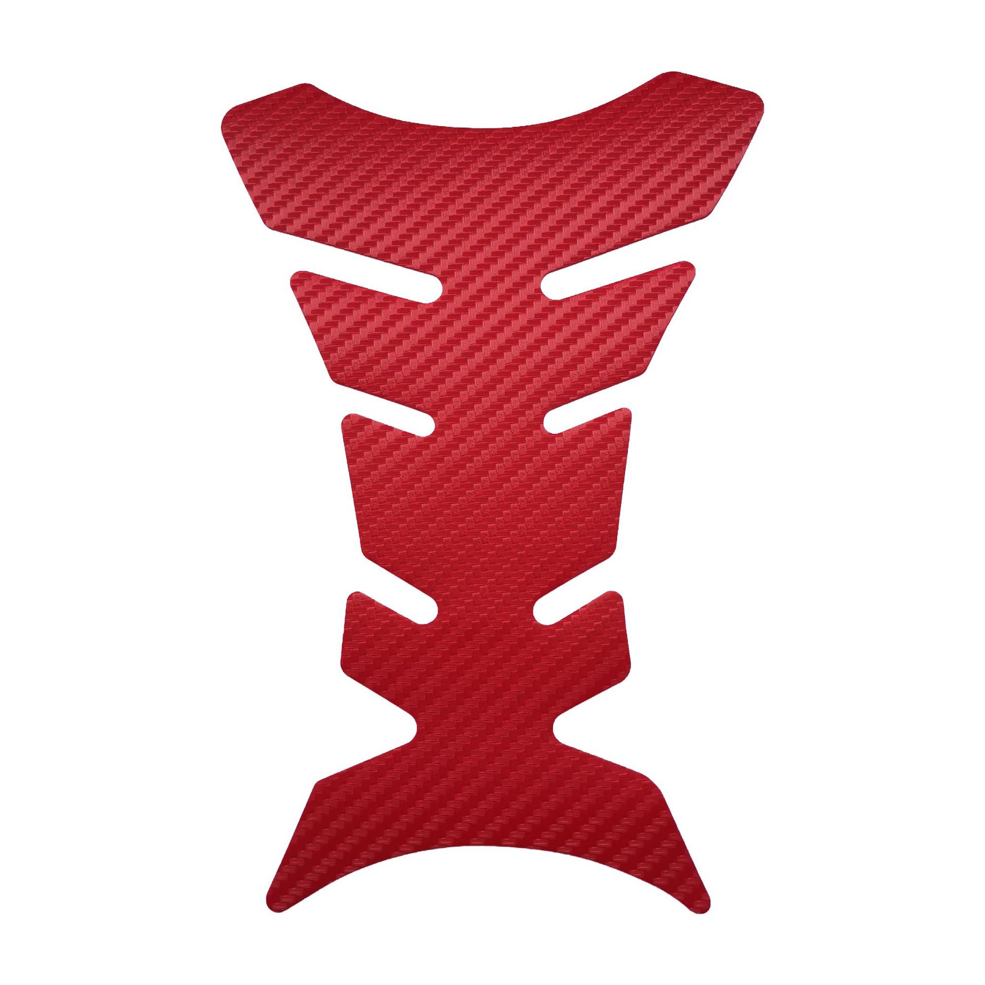 Adesivo protettivo per serbatoio moto Adesivo universale in carbonio 3D Decal Fishbone Adesivo creativo per serbatoio carburante per corpo Accessori moto: Rosso