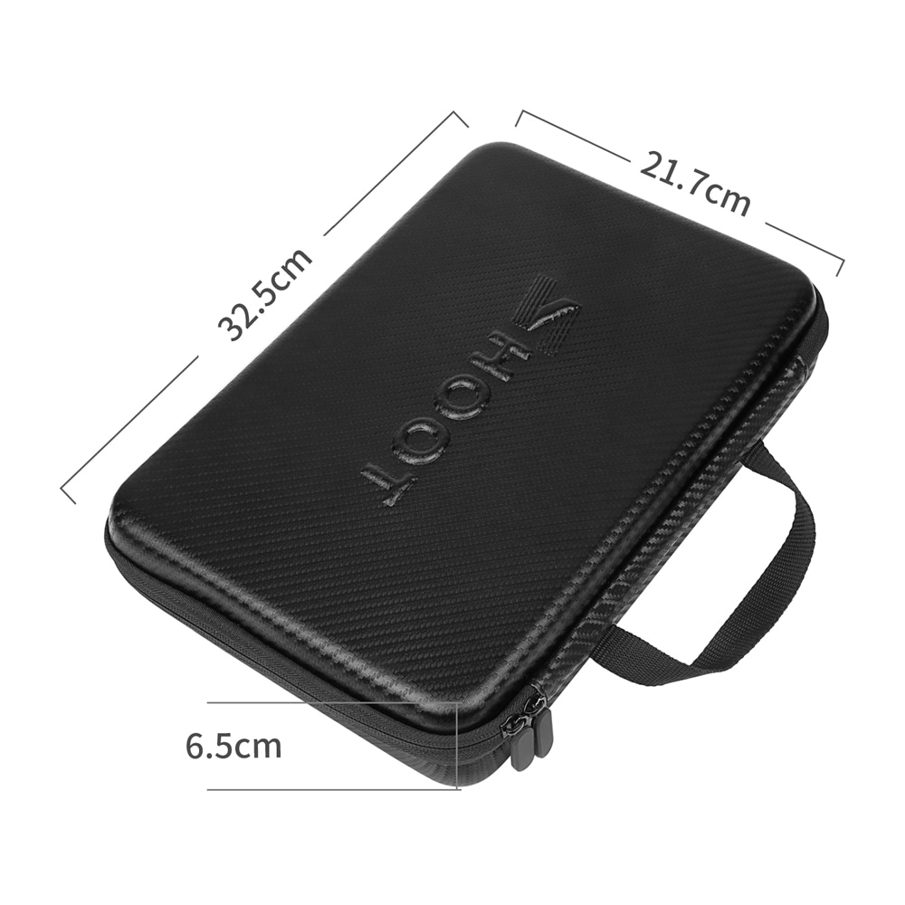 SHOOT Large Portable PU Waterproof Carrying Case for GoPro Hero 9 8 7 5 SJCAM Xiaomi Yi 4k Eken h9 Camera Box Go Pro 8 Accessory