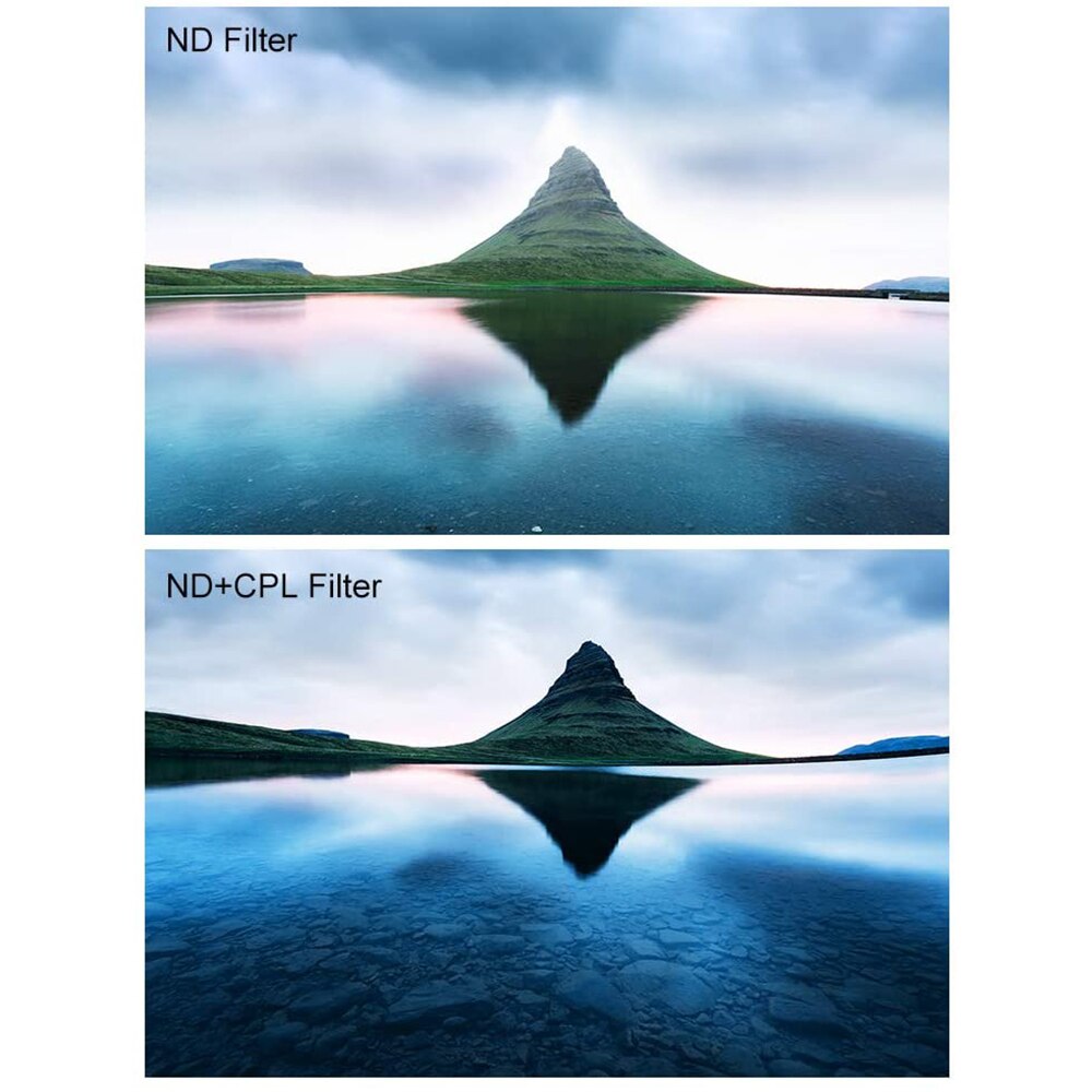 K &amp; F Concept 2 In 1 ND8 + Cpl Circulaire Polarisatiefilter Nd Filter Ultra Clear Waterdichte Neutrale Dichtheid 49Mm 52Mm 58Mm 62Mm 67Mm