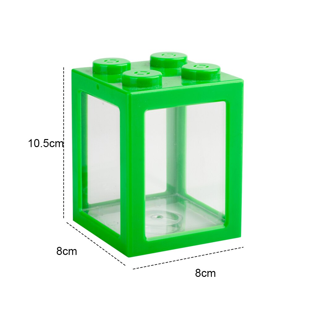 Kleine aquariums stapelbaar usb mini aquarium aquarium met led lamp licht rumble vis cilinder aquarium benodigdheden