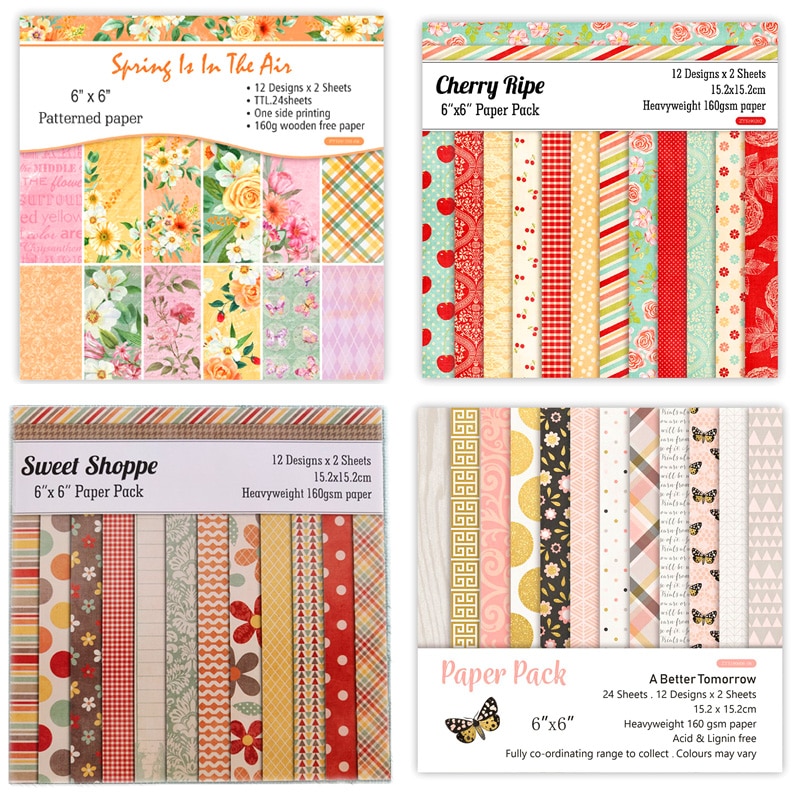 12pc paper Scrapbooking paper pack handmade craft paper craft Background pad