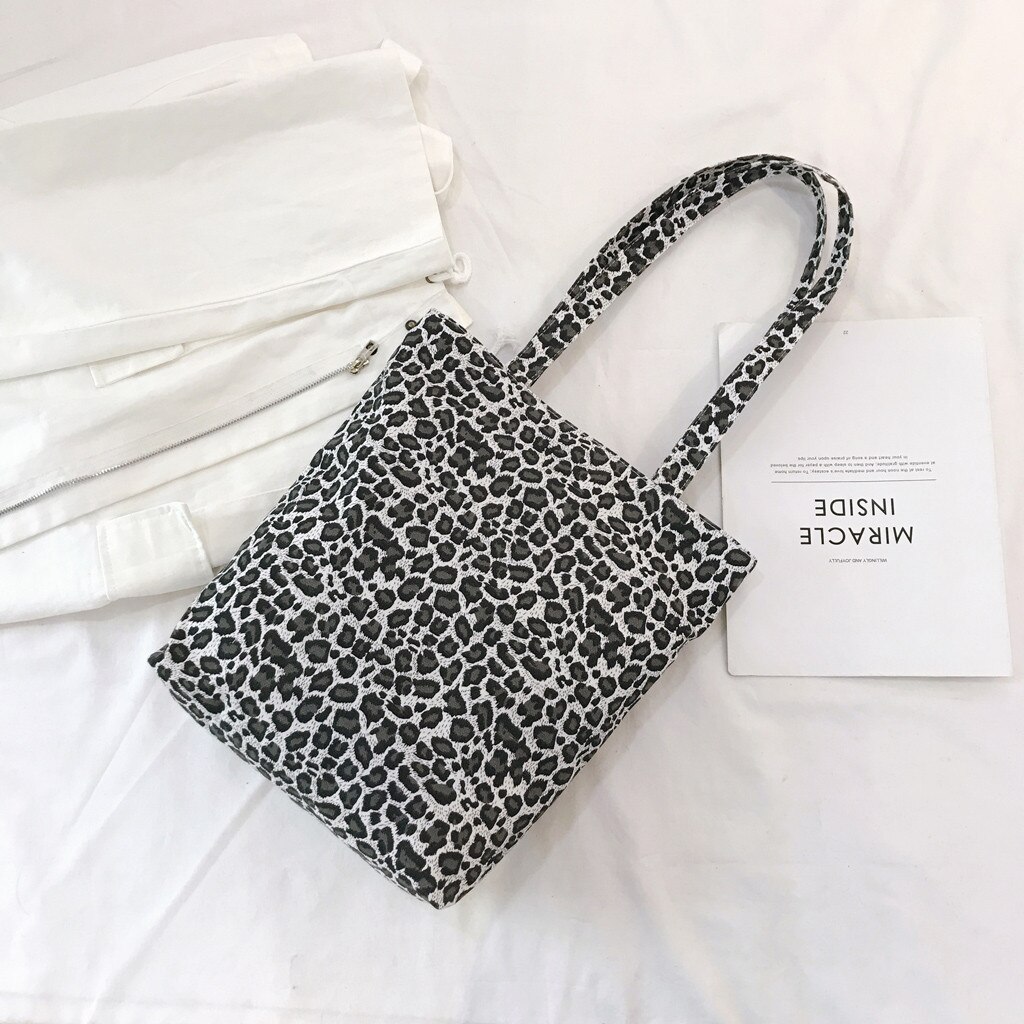 25 # Zomer Kleine Handtas Unisex Canvas Messenger Afdrukken Luipaard Boodschappentas Messenger Bag Handvat Schouder Tas