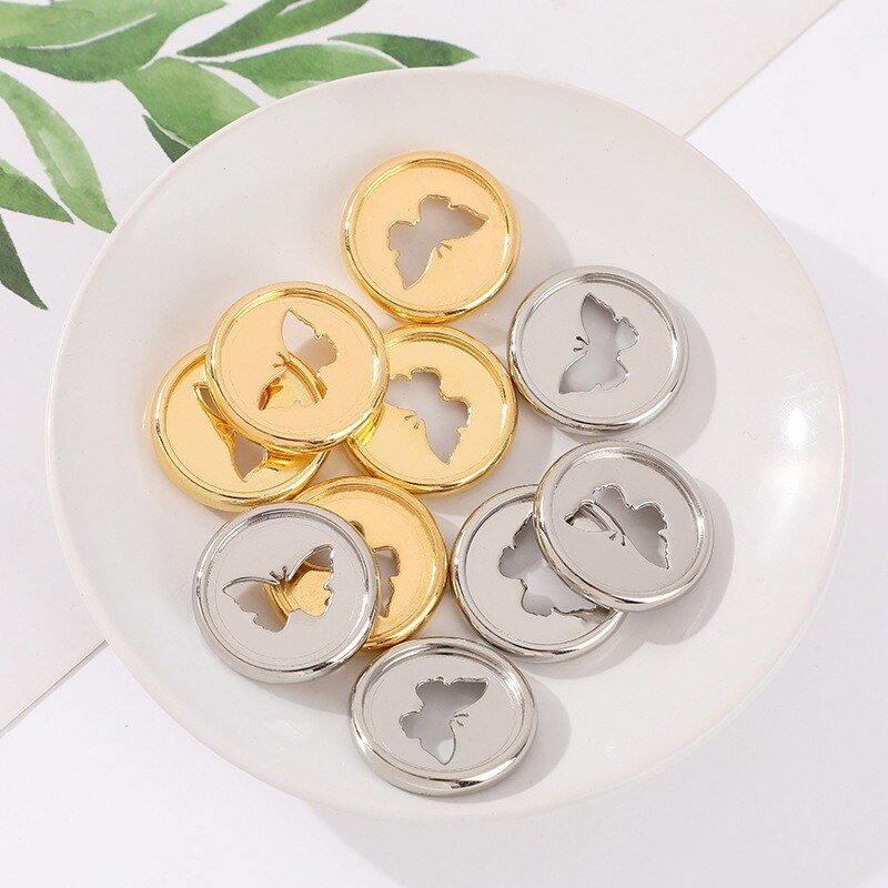 50 st fjärilsmönster knapp bindningsring lösblad svamphål bindande anteckningsbok 28mm plastspänne bindningsskivor anteckningsbok