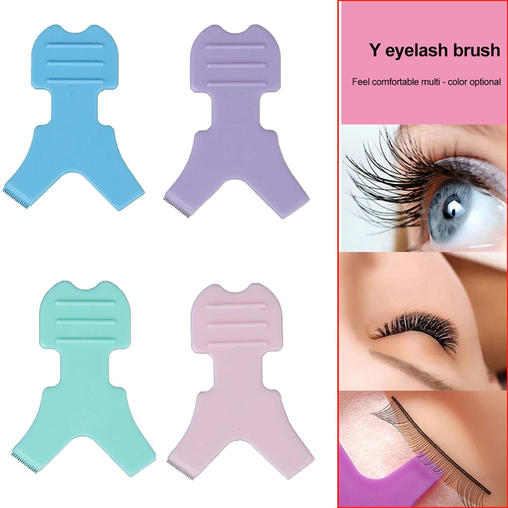 Brosse de levage de cils en Silicone, 10 pièces, Extension de cils en forme de Y, pinceau de greffage, tampon de permanente de cils, outil de maquillage et de Mascara