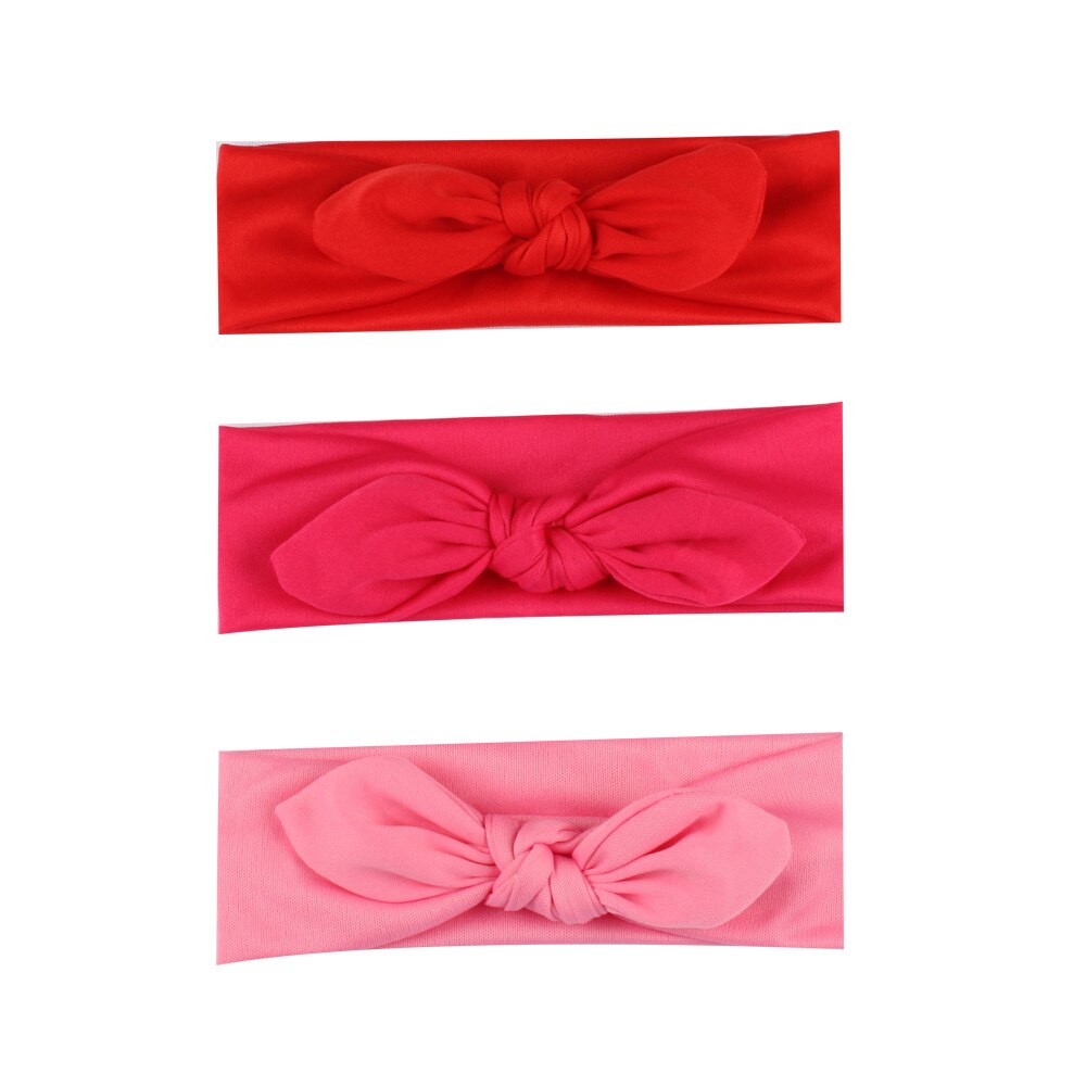 3pc Baby Hoofdband Kinderen Meisjes Konijn Boog Oor Haarband Hoofdband Tulband Knoop Hoofd Wraps Baby Haar Accessoires Bandeau Bebe fille: B