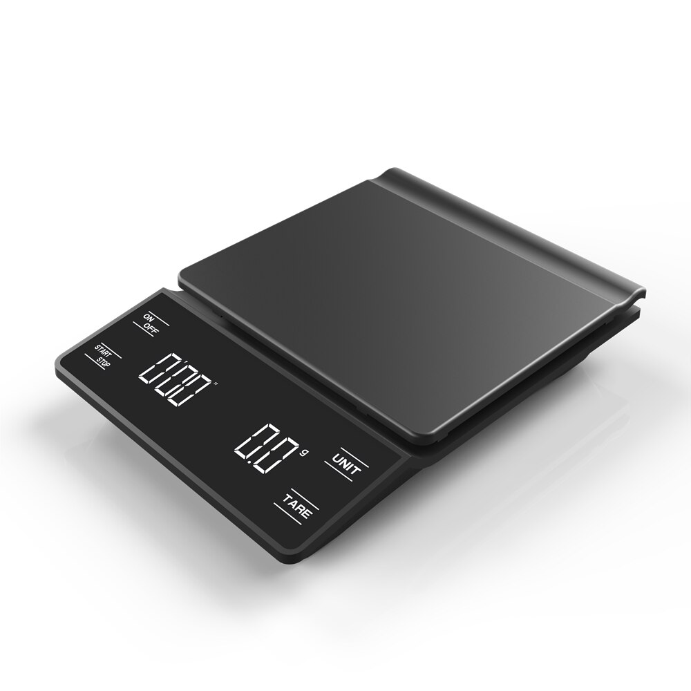 Elektronisk kaffevekt med timer vanntett smart digital kaffevekt kjøkkenvekt led drypp kaffevekter 3kg/0.1g