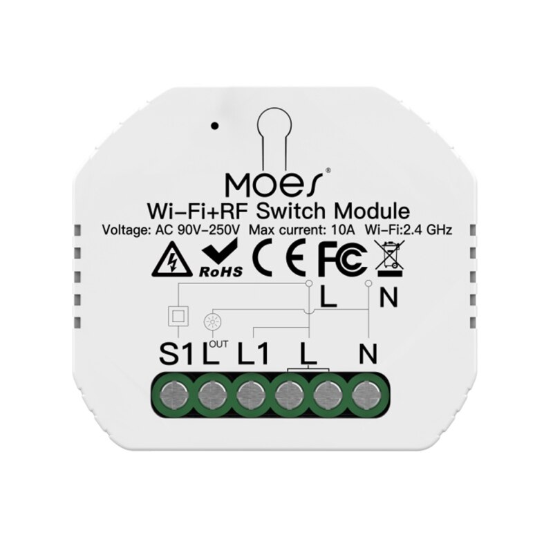 1Pcs Smart Switch Module Smart Home Automation Module Works With Alexa And Google Home IP Rating IP20: Default Title