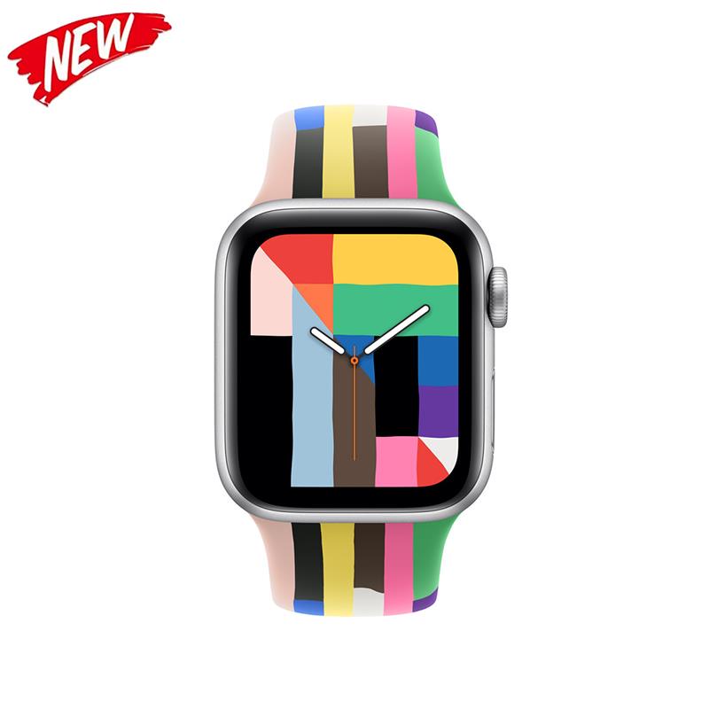 Silicone Strap For Apple Watch Band 49mm 46mm 44mm 41mm 45mm 42mm Pride Edition bracelet correa iWatch series 10 9 8 ultra2 Band
