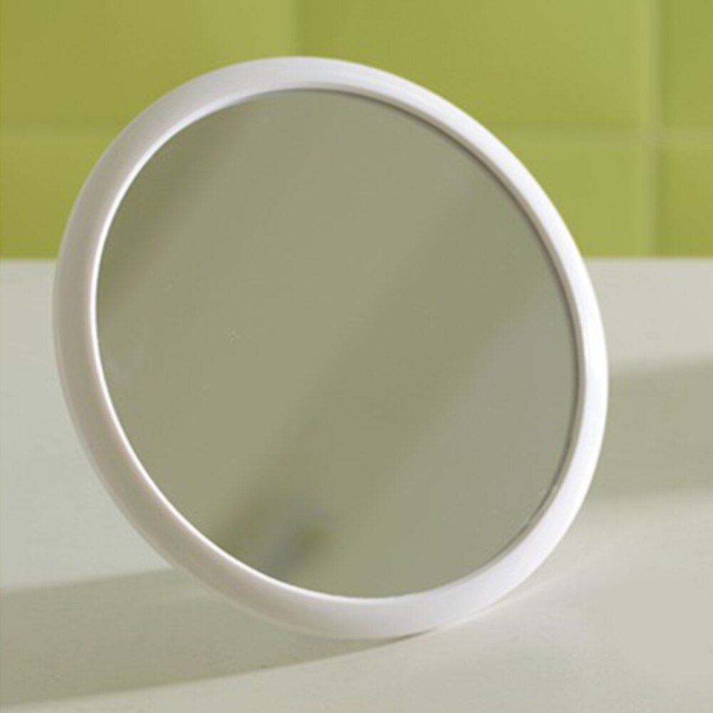 Suction Cup Bath Mirror Cosmetic Easy Install Modern Practical White Powerful Stainless Steel 360 Rotation Detachable Toilet