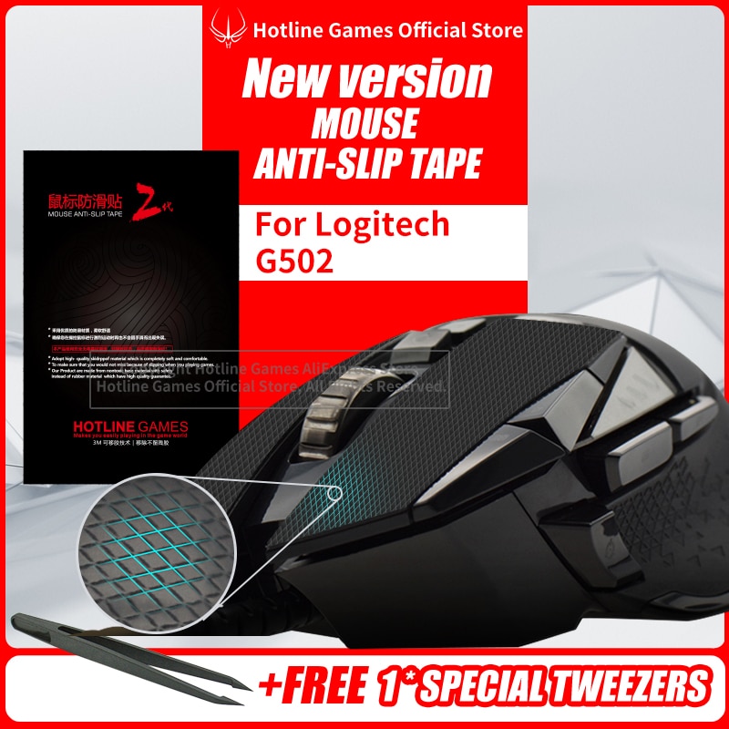 Hotline Games Mouse Anti-Slip Tape Muis Anti-Slip Tape Voor Logitech G502 Muis Zweet Slip Pads Mouse Side Anti-Slip Stickers Mouse Skates