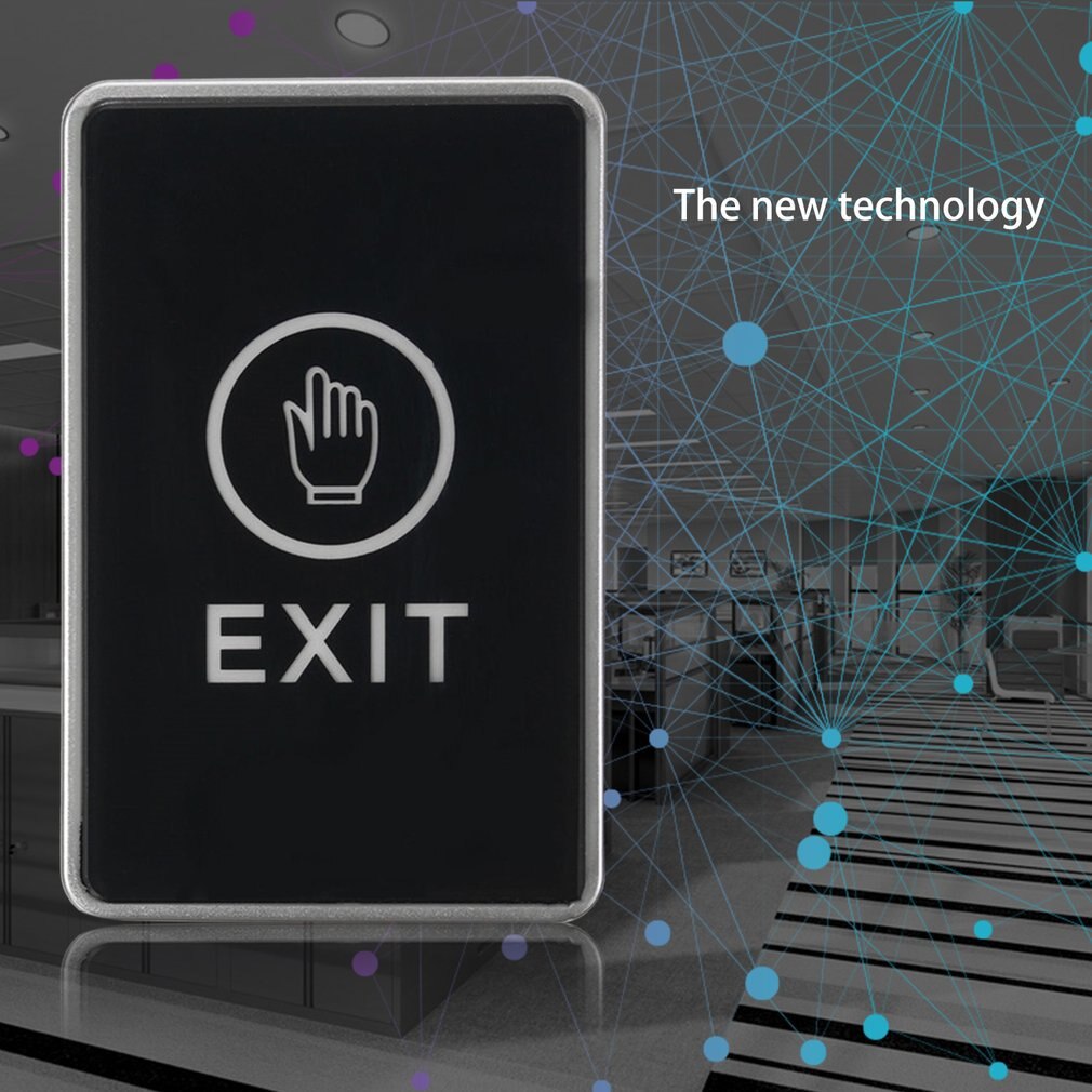 Push Touch Sensor Exit Beveiliging Toegangscontrole Systeem Deur Exit Release Knop Met Led Indicator Licht Voor Thuis