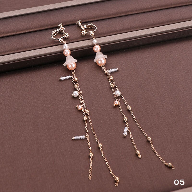 Boucles d'oreilles en or perle fleur, épingles à cheveux pour femmes et filles, tête, bijoux, bijoux de mariée, accessoires pour cheveux VL: Style 5