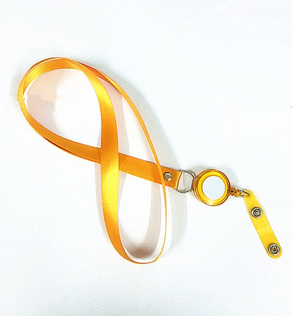 Infällbara nyckelband id-bricka hållare sjuksköterska badge hållare kreditkortshållare kawaii stationär nyckelring namnskylt korthållare: Orange