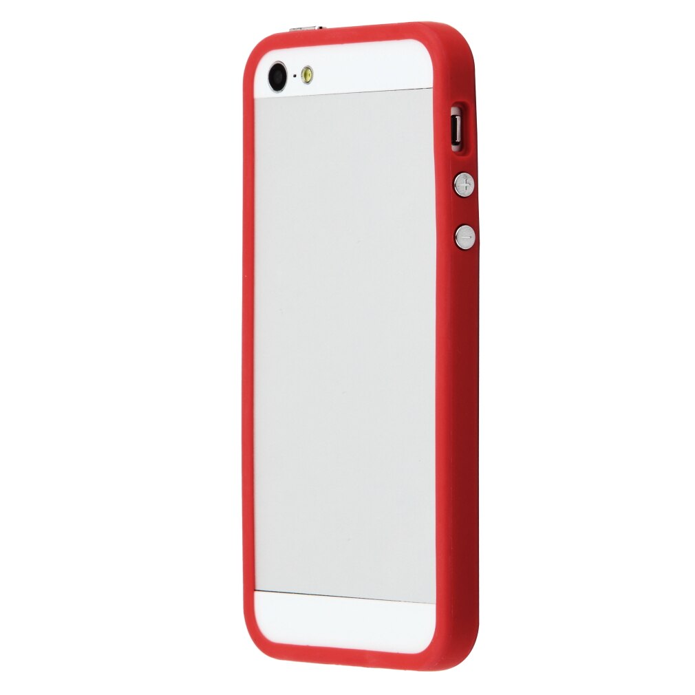 Retail hybride midden transparante bumper voor iphone 5g 5s mobiele telefoon beschermframe tpu siliconen rubber telefoonhoesjes
