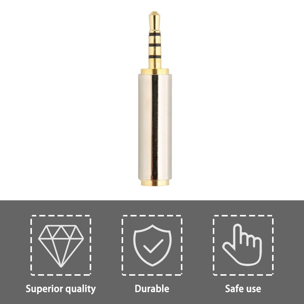 1Pc Gold 2.5 Mm Male Naar 3.5 Mm Vrouwelijke Audio Stereo Adapter Plug Converter Hoofdtelefoon Jack Verkoop