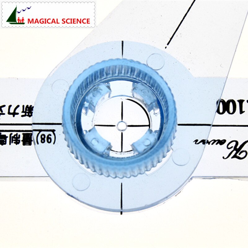 360-degree circle protractor for primary school students transparent plastic full circle goniasmometer rotating protractors 10cm